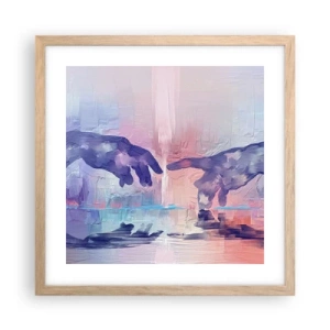 Affisch i ram av ljusek - Den gudomliga gnistan av liv - 40x40 cm