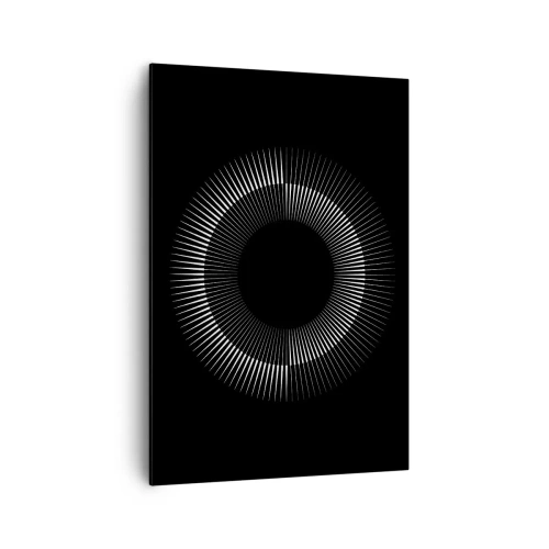 Canvastavla - Bild på duk - Svart sol - 70x100 cm