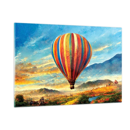 Glastavla - Bild på glas - I tystnad ser man mer - 120x80 cm