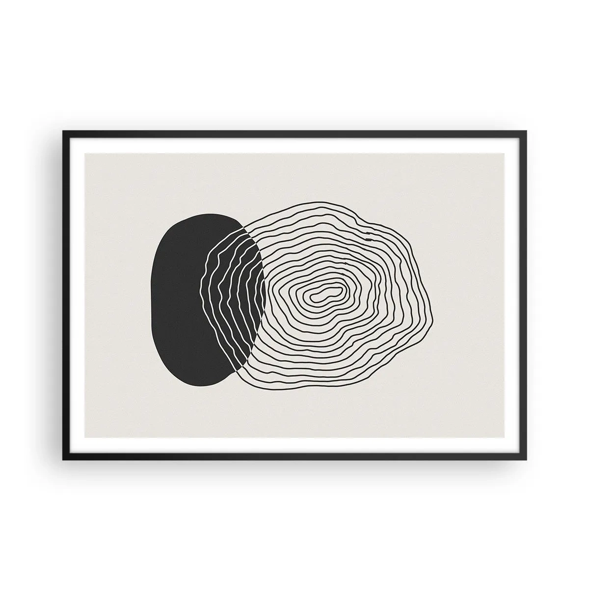 Affisch i svart ram - Varaktighet och vibration - 100x70 cm