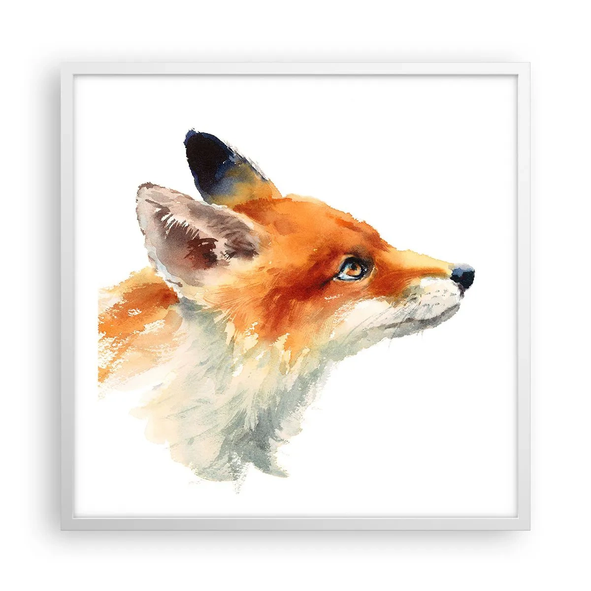 Affisch i vit ram - Försiktighet skadar aldrig - 60x60 cm