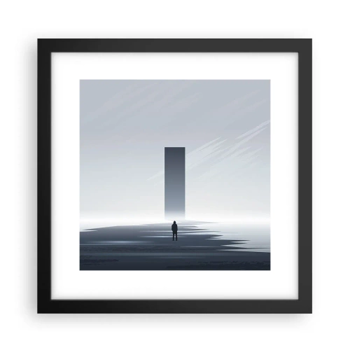 Affisch i svart ram - Möjlighet eller hot? - 30x30 cm