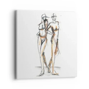 Canvastavla - Bild på duk - Charmens studie - 30x30 cm