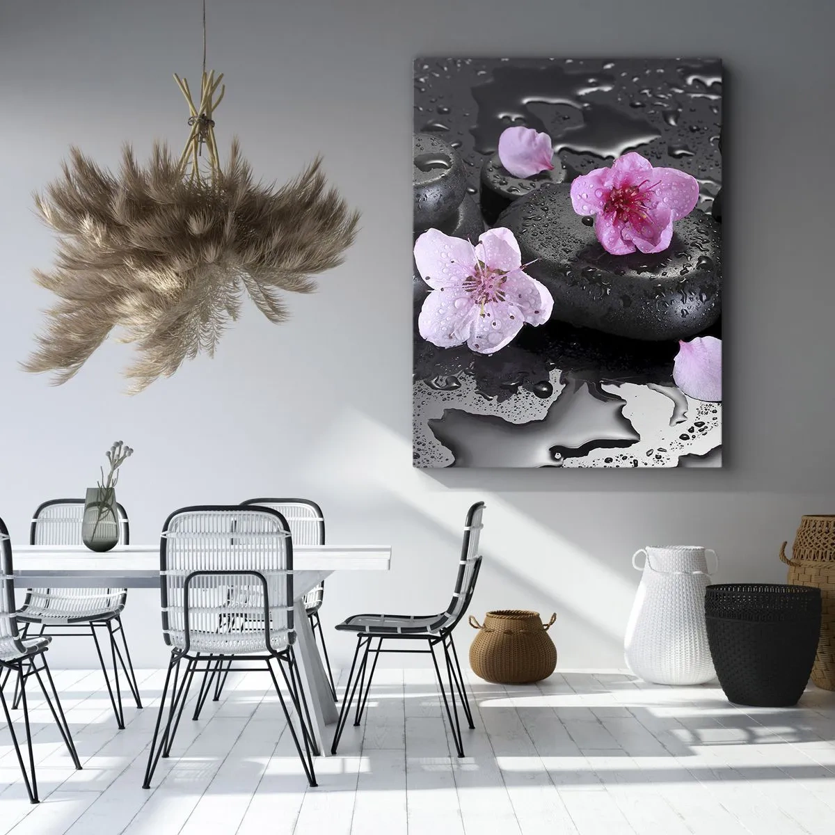 Canvastavla - Bild på duk - Så faller en sten från hjärtat - 50x70 cm