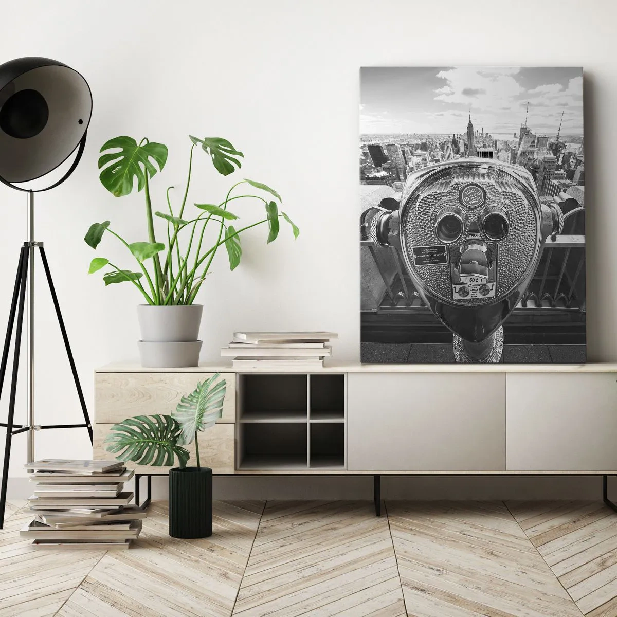 Canvastavla - Bild på duk - Stad över städerna - 50x70 cm