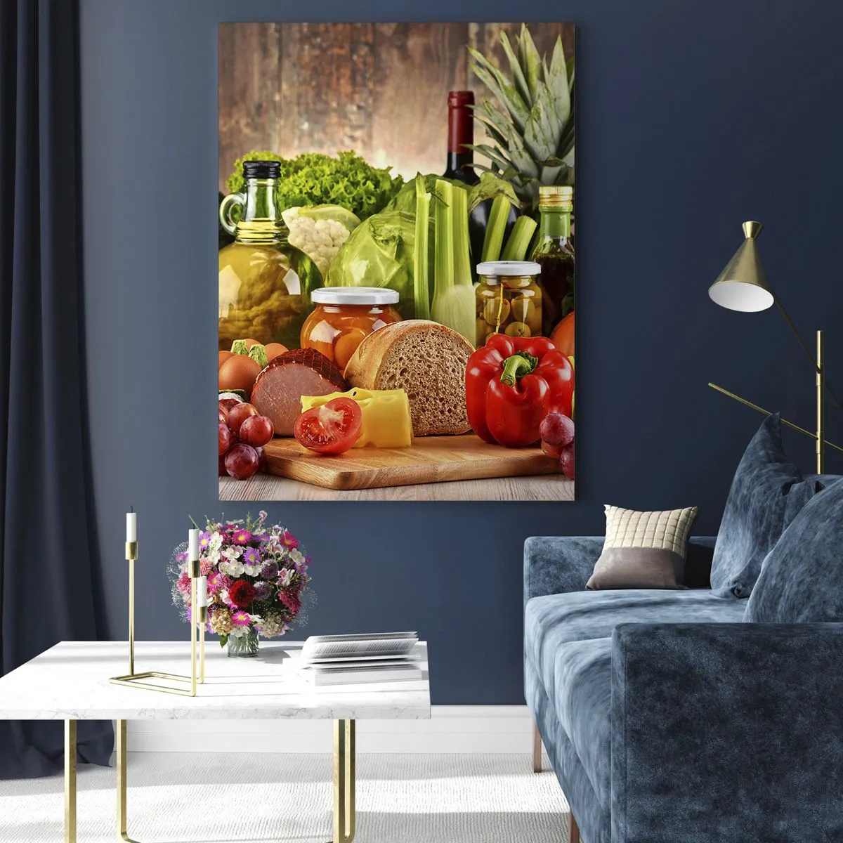 Glastavla - Bild på glas - Rökt, ugnstekt, marinerad - 50x70 cm