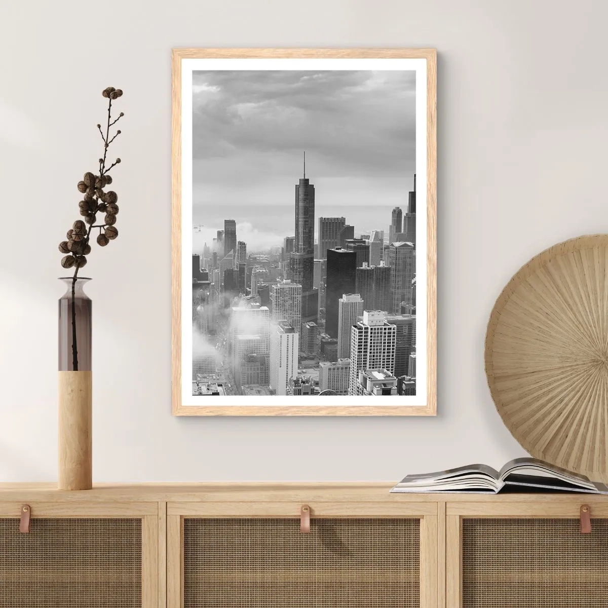 Affisch i ram av ljusek - Amerikanskt landskap - 61x91 cm