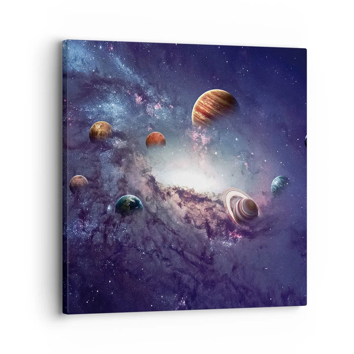Canvastavla - Bild på duk - Sol- och danssystem - 30x30 cm