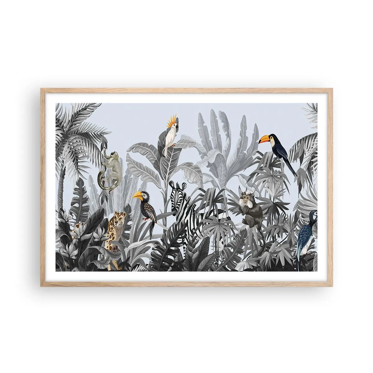 Affisch i ram av ljusek - Afrikansk saga - 91x61 cm