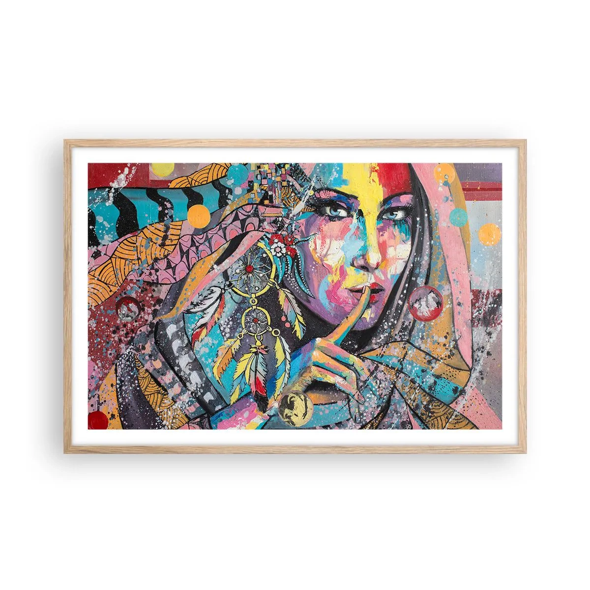 Affisch i ram av ljusek - Var tyst tills du förstår - 91x61 cm