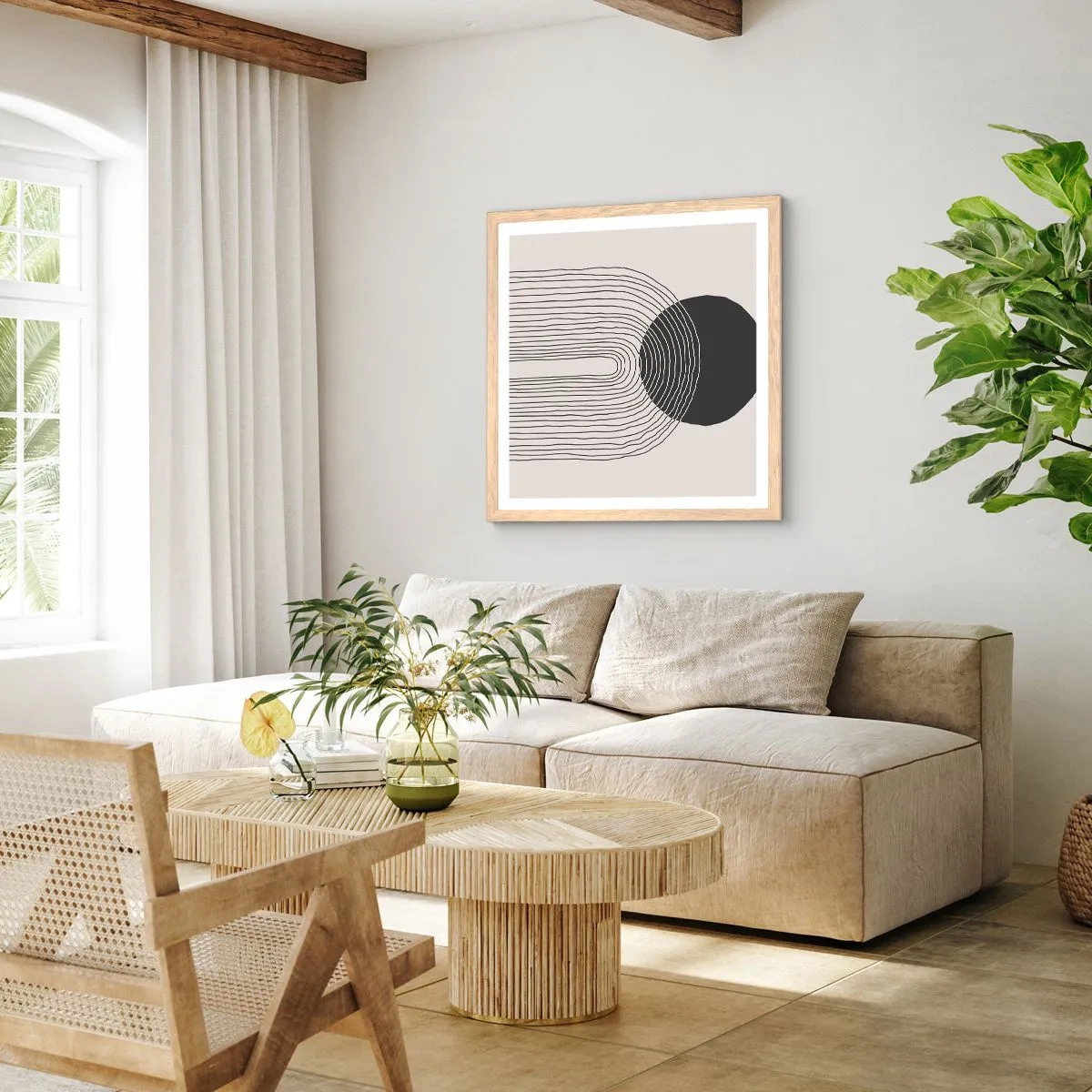 Affisch i ram av ljusek - Darr och säkerhet - 30x30 cm