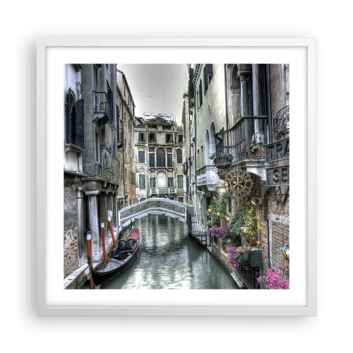 Affisch i vit ram - Tyst begrundan sedan några sekel - 50x50 cm