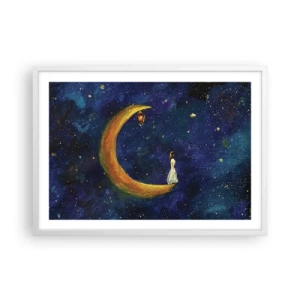 Affisch i vit ram - Världens skrik - 70x50 cm