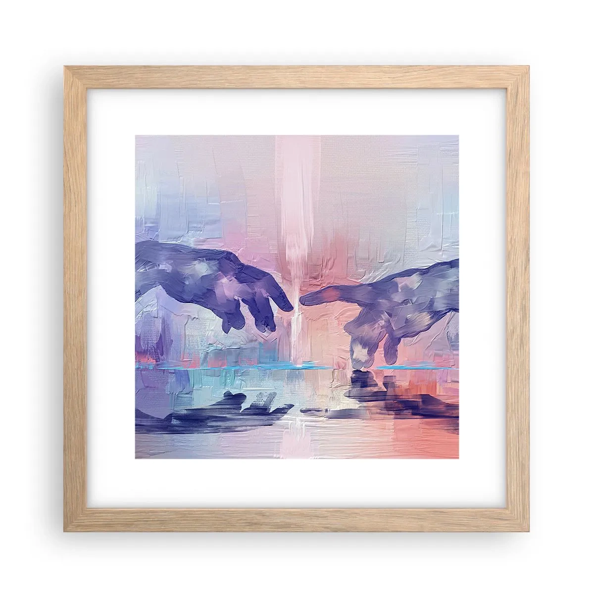 Affisch i ram av ljusek - Den gudomliga gnistan av liv - 30x30 cm