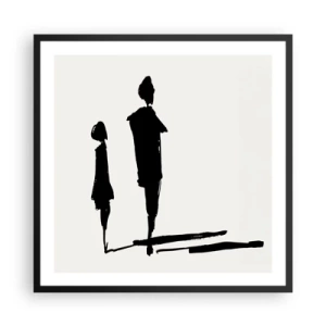 Affisch i svart ram - Säkert tillsammans? - 60x60 cm