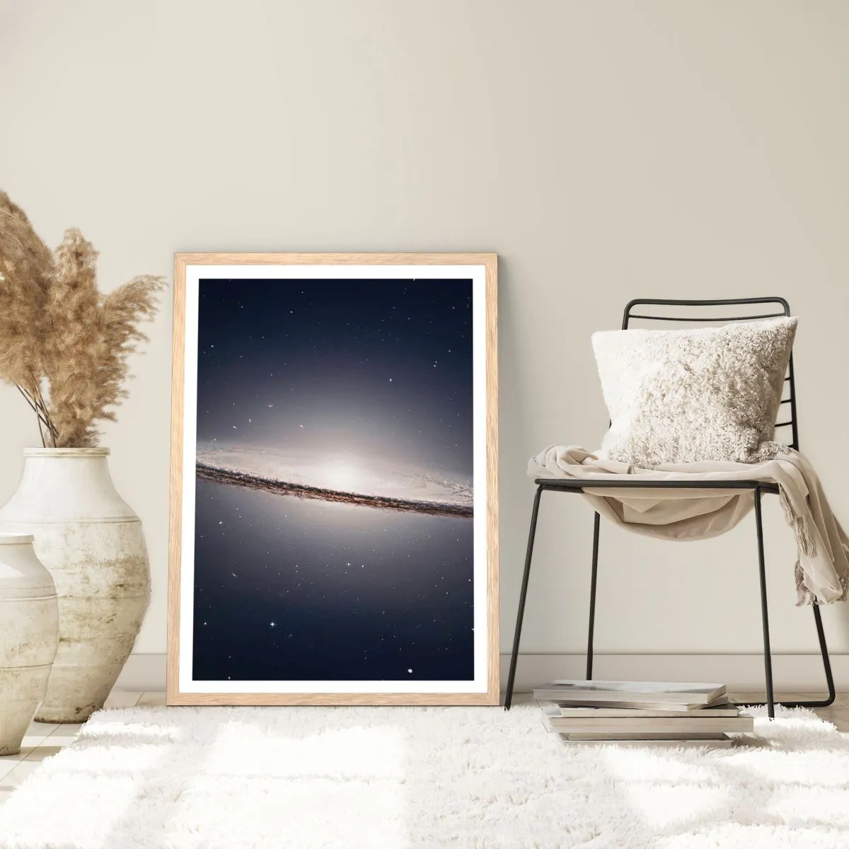 Affisch i ram av ljusek - En gång i en galax långt, långt borta.... - 70x100 cm