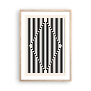 Affisch i ram av ljusek - Geometrisk illusion - 50x70 cm
