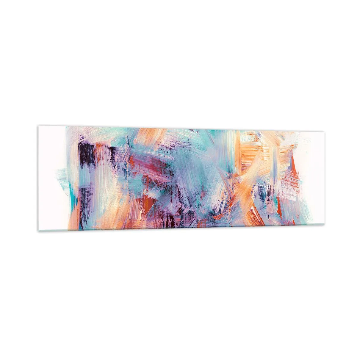 Glastavla - Bild på glas - Färgglad röra - 160x50 cm