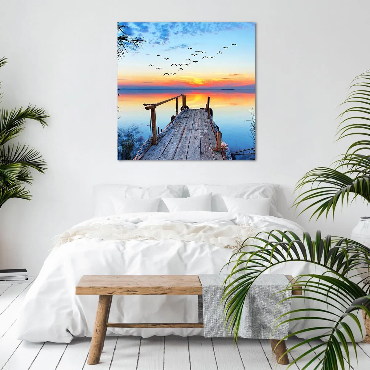 Canvastavla - Bild på duk - Dags att vända hem... - 50x50 cm