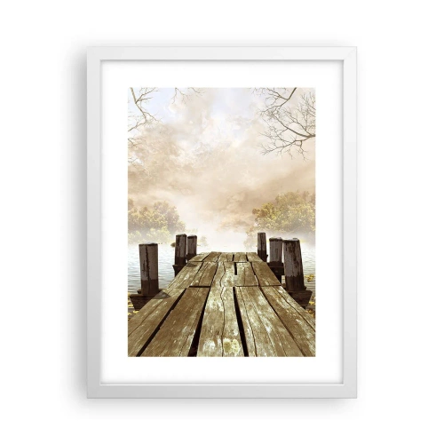 Affisch i vit ram - Höstledsen - 30x40 cm