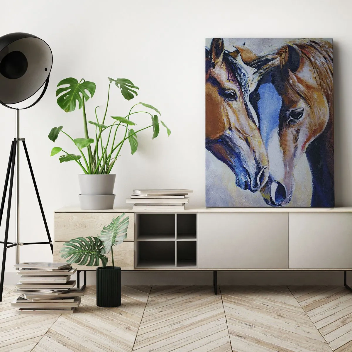 Canvastavla - Bild på duk - Är det vänskap? eller är det kärlek? - 50x70 cm