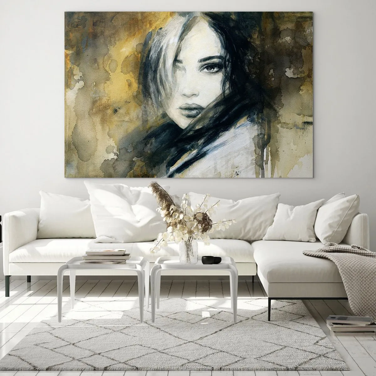 Glastavla - Bild på glas - Mera oskyldig eller sensuell? - 100x70 cm