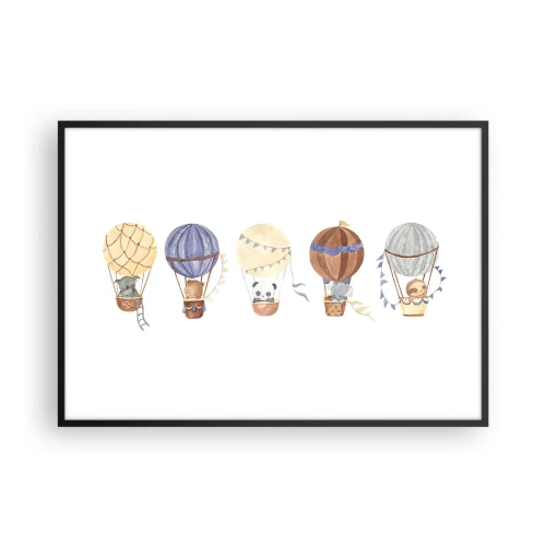 Affisch i svart ram - Vänner på en resa - 100x70 cm