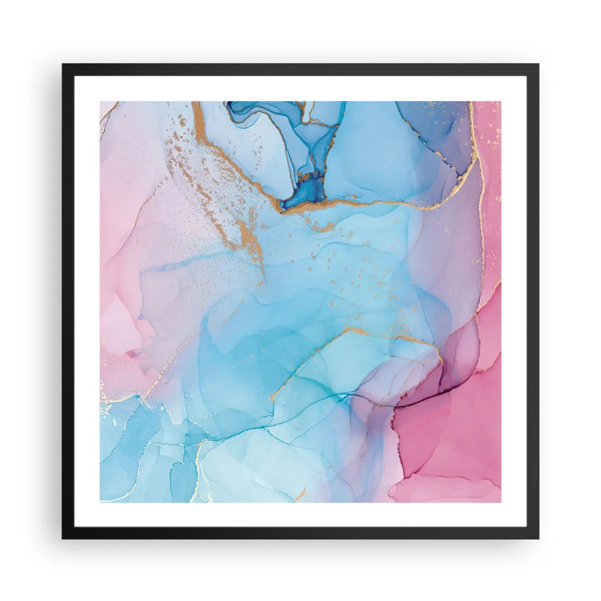 Affisch i svart ram - Möte och infiltration - 60x60 cm