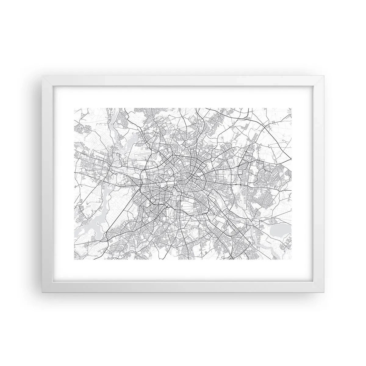 Affisch i vit ram - Berlins blomma - 40x30 cm