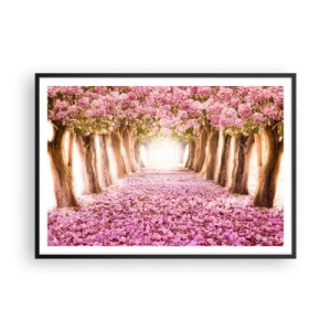 Affisch i svart ram - Vägen till paradiset - 100x70 cm