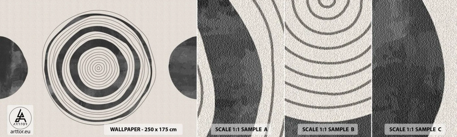 Provbit av självhäftande fototapet Deluxe Sticker - De viktiga sakerna däremellan - Hjul, Minimalistisk, Samtida - 100x30 cm