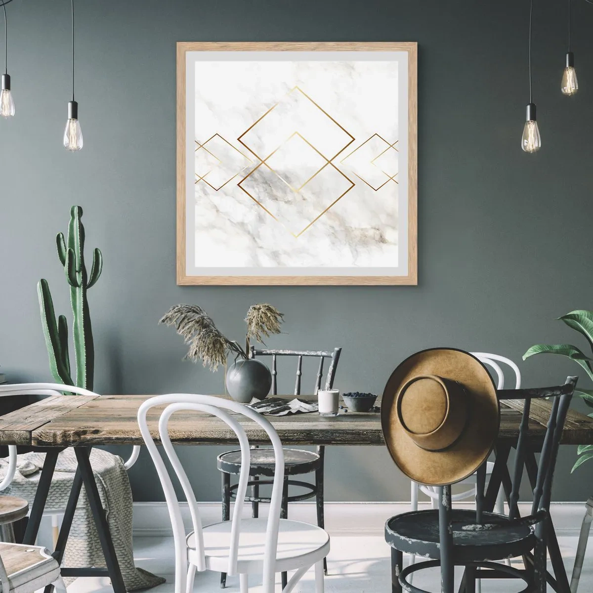 Affisch i ram av ljusek - Utsikt över oändlighet - 40x40 cm