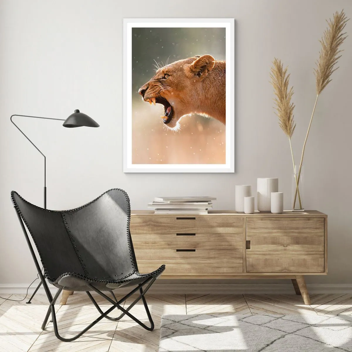 Affisch i vit ram - Försök att inte lyssna - 50x70 cm