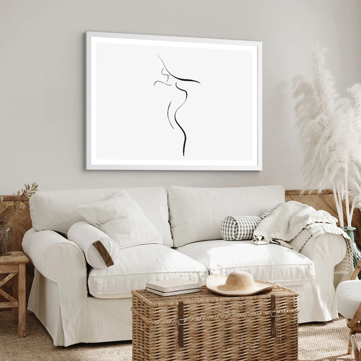 Affisch i vit ram - Svårfångad som en våg - 91x61 cm