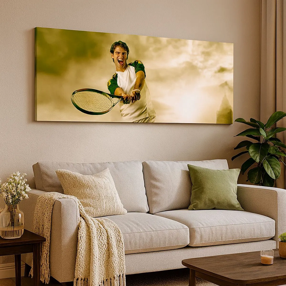 Canvastavla - Bild på duk - Energi och glädje - 100x40 cm