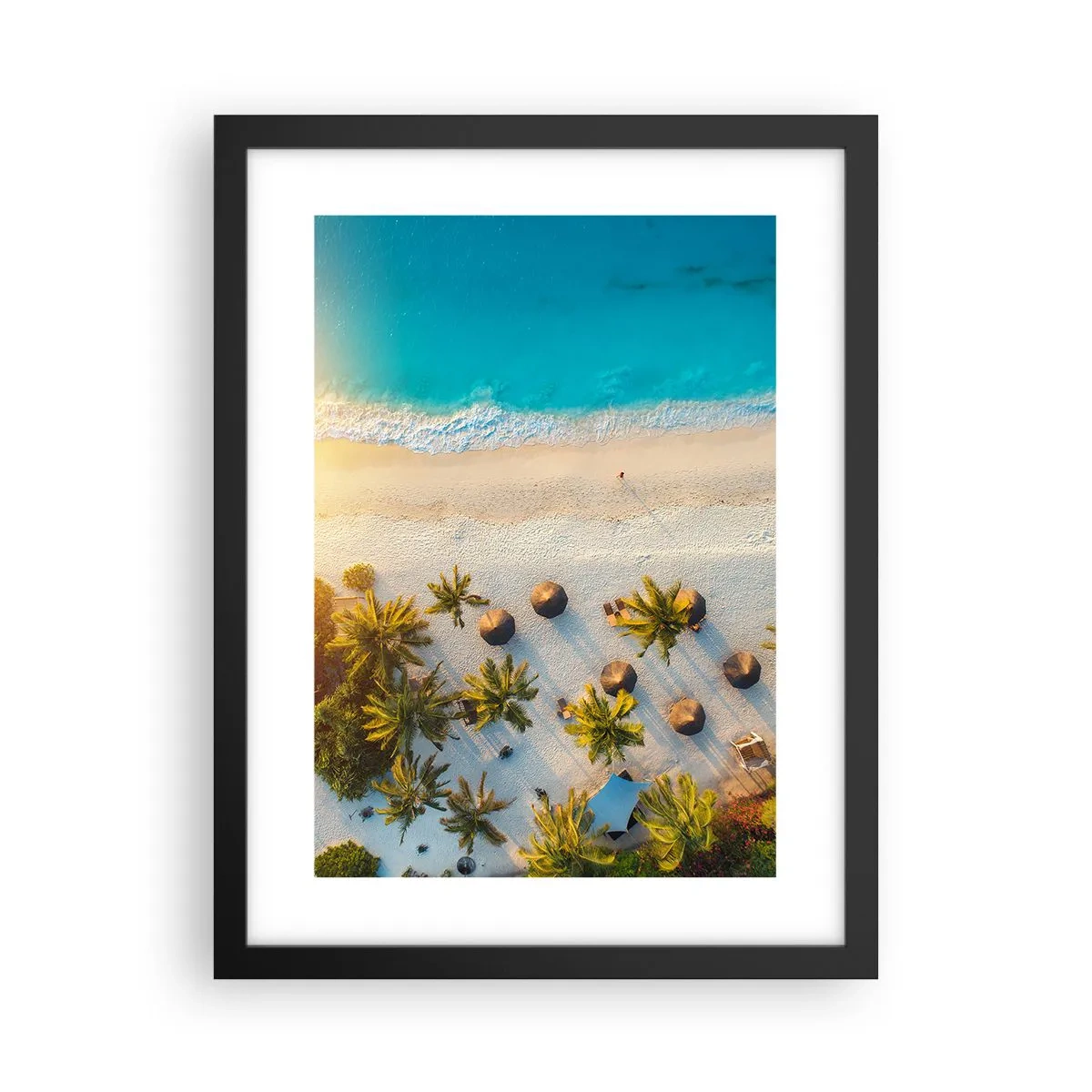 Affisch i svart ram - Välkommen till paradiset - 30x40 cm