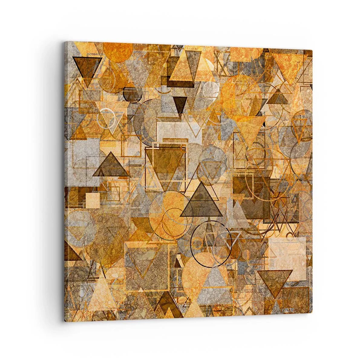 Canvastavla - Bild på duk - Värld infattad i form - 60x60 cm