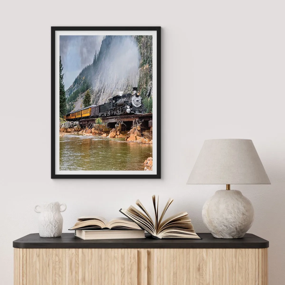 Affisch i svart ram - Vart ska du? Vart? - 50x70 cm