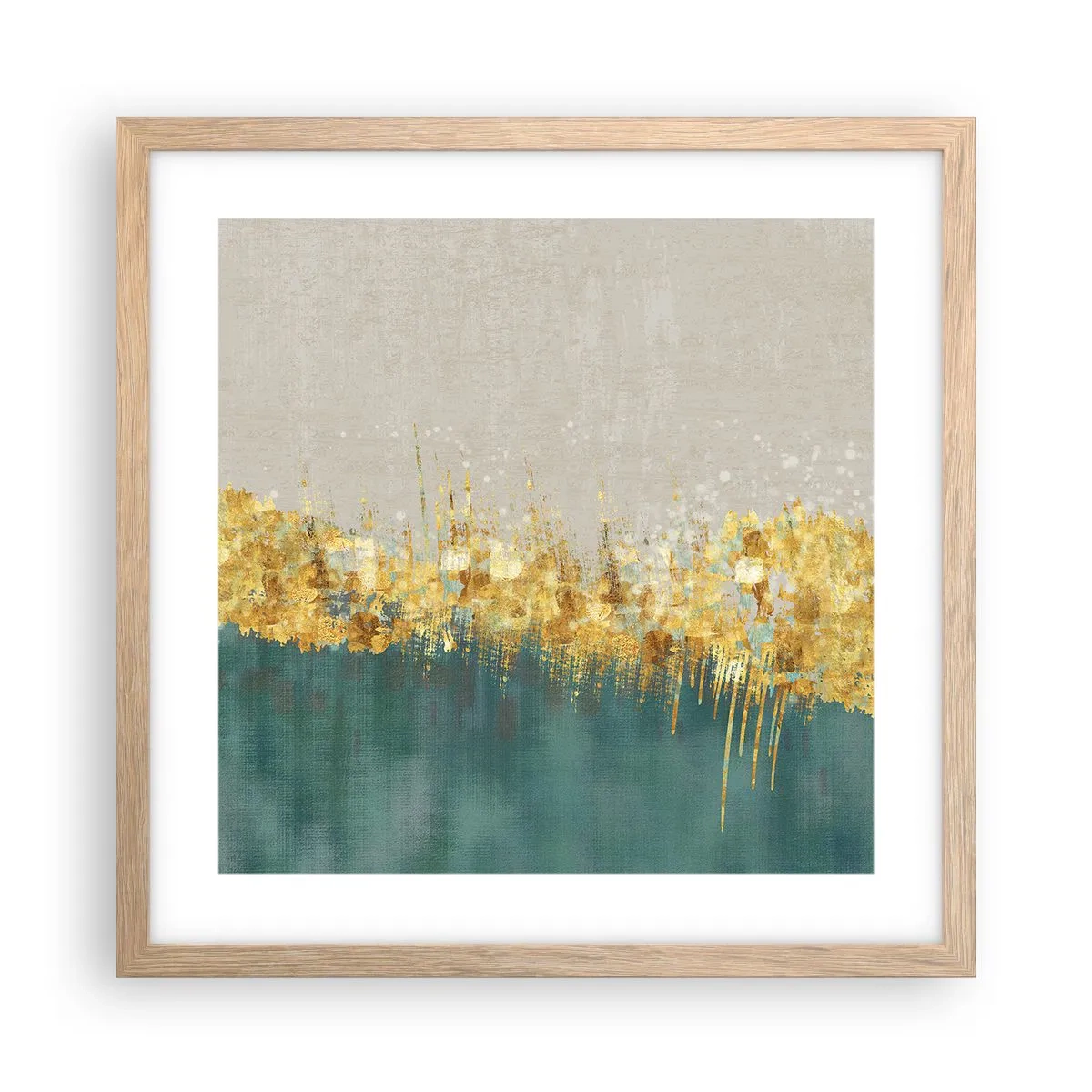 Affisch i ram av ljusek - Den gyllene gränsen - 40x40 cm