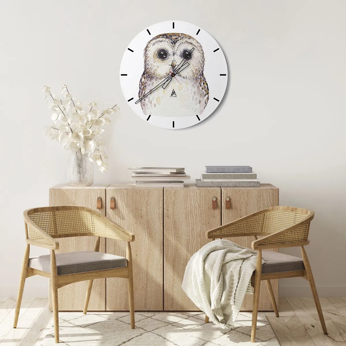 Väggklocka - Klocka på glas - Titta i mina ögon - 30x30 cm