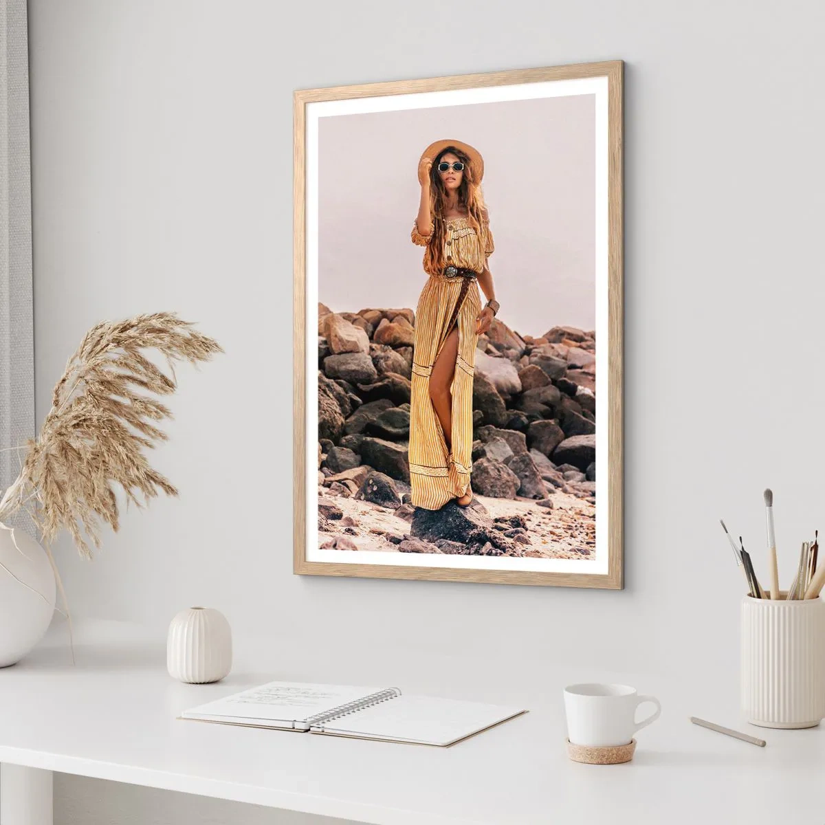 Affisch i ram av ljusek - Stenarnas magi - 70x100 cm