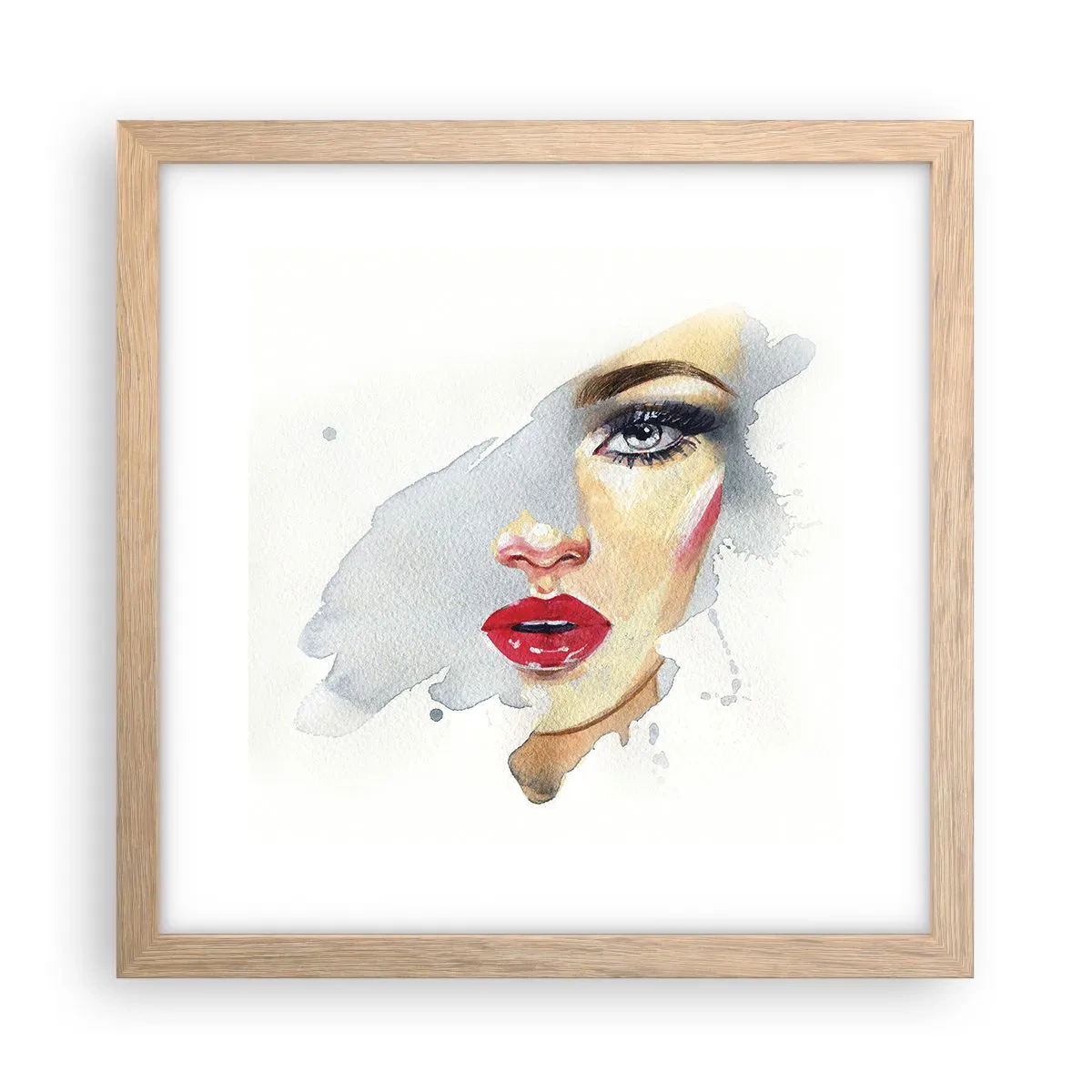 Affisch i ram av ljusek - Reflektion i vattendroppe - 30x30 cm