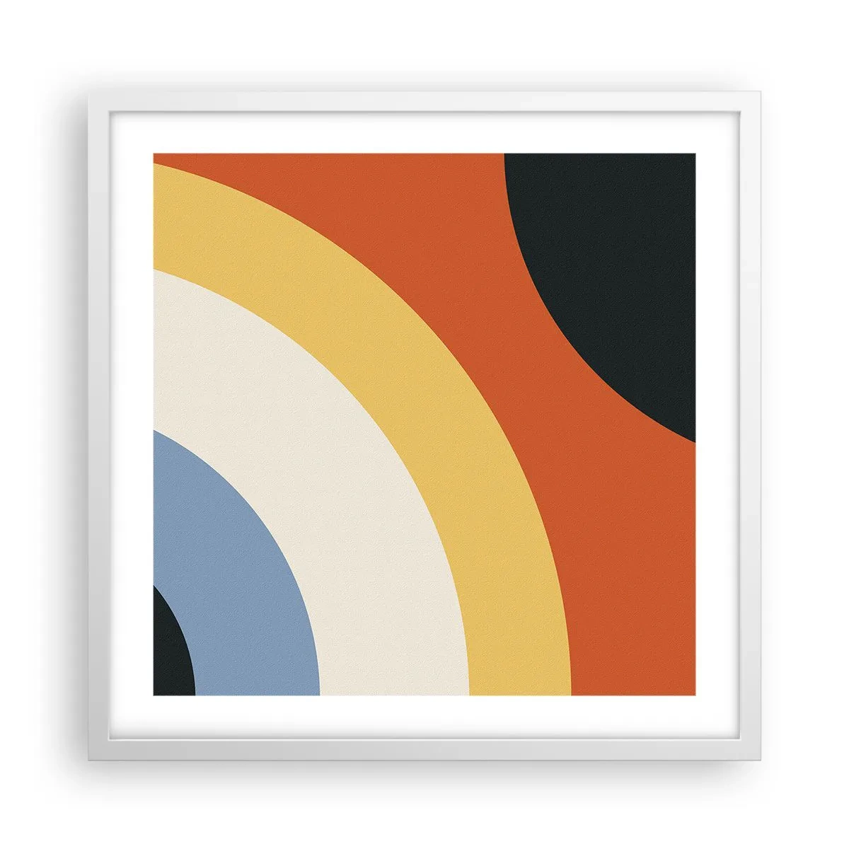 Affisch i vit ram - Mot varandra - 50x50 cm