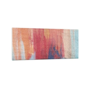 Glastavla - Bild på glas - Rinnande regnbåge - 120x50 cm