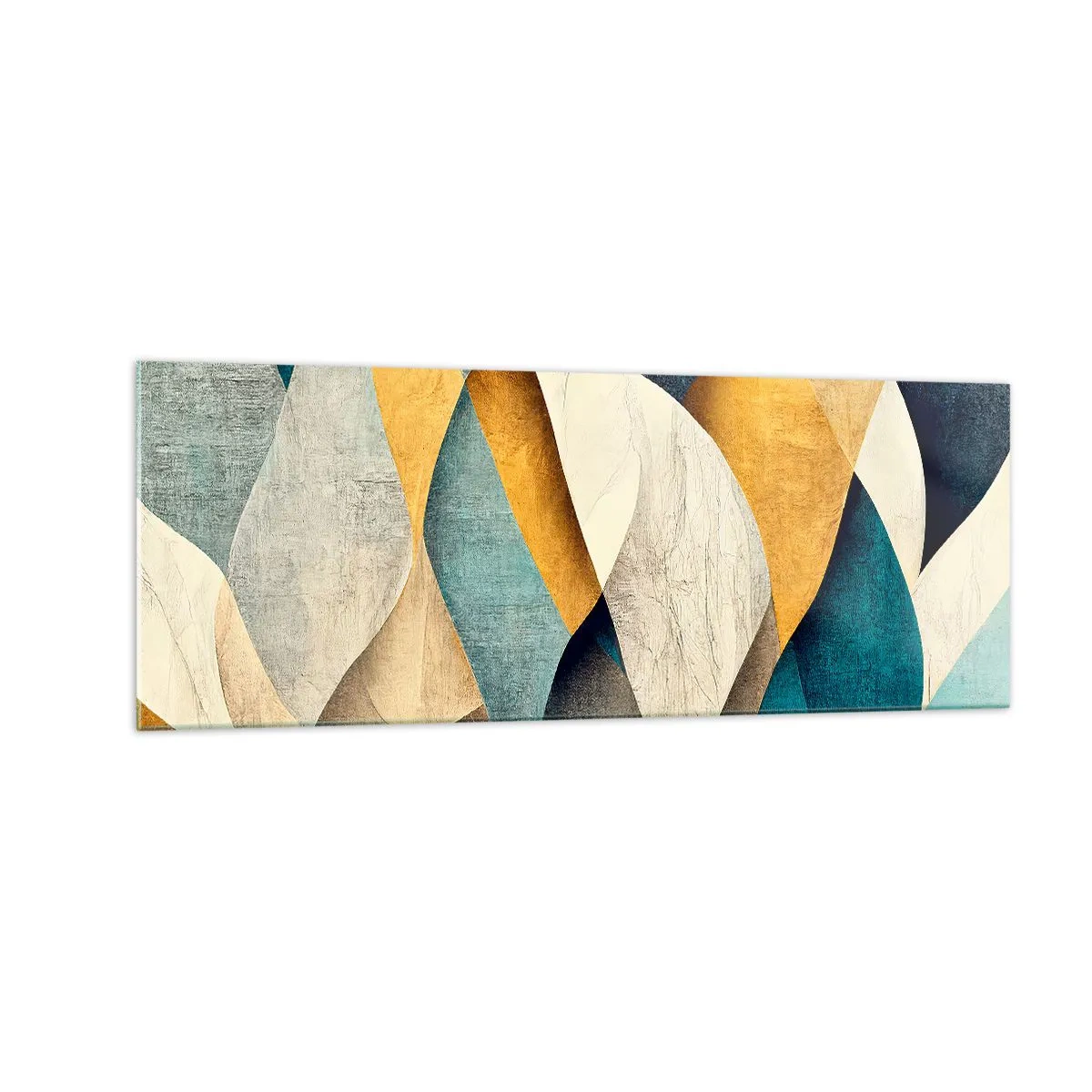 Glastavla - Bild på glas - Rytm och vågrörelse - 140x50 cm