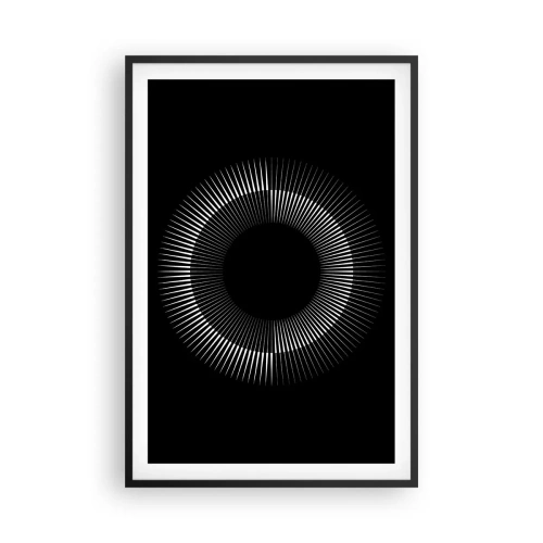 Affisch i svart ram - Svart sol - 61x91 cm
