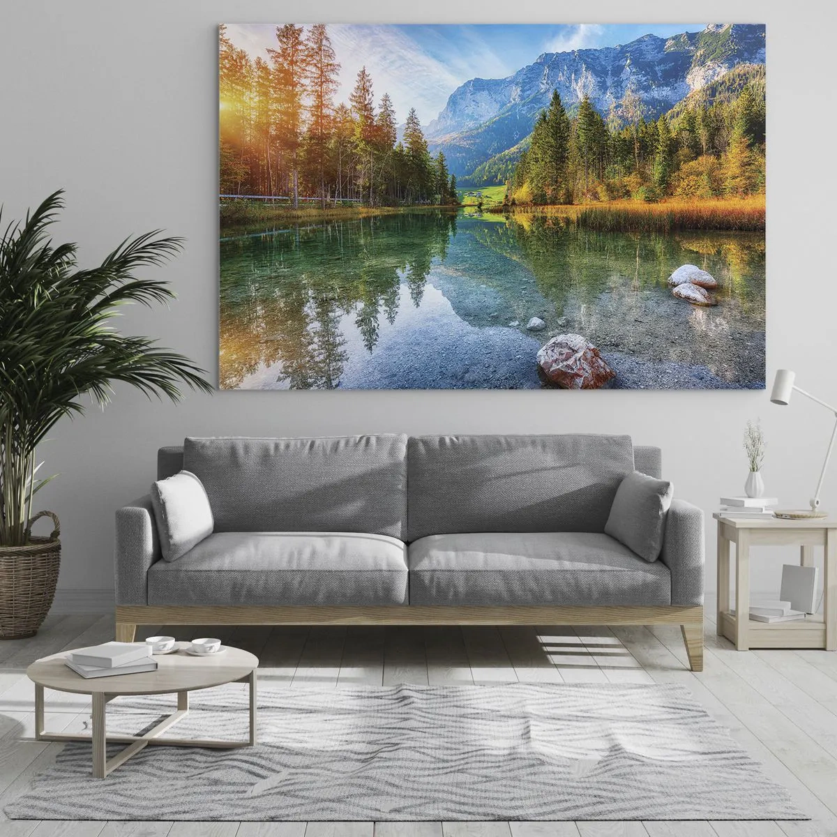 Glastavla - Bild på glas - Höstens mildhet - 100x70 cm