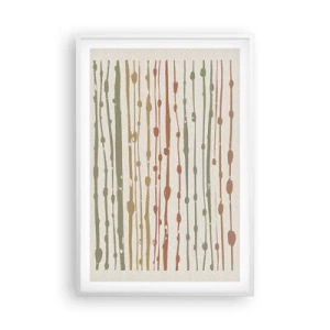Affisch i vit ram - Musikalisk färgnotation - 61x91 cm