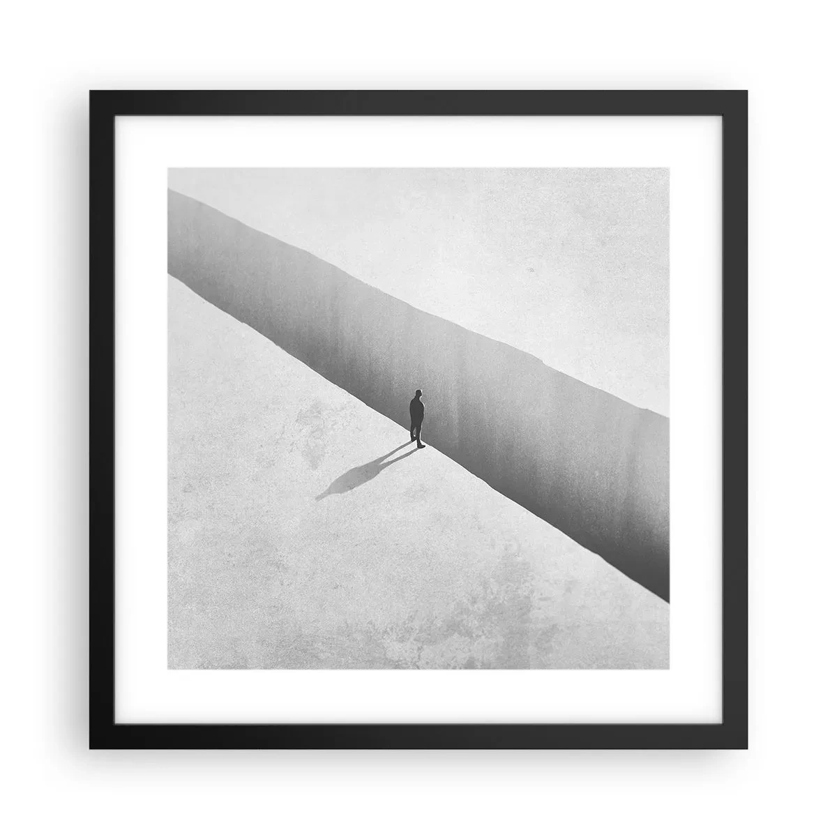 Affisch i svart ram - Tydligt mål - 40x40 cm