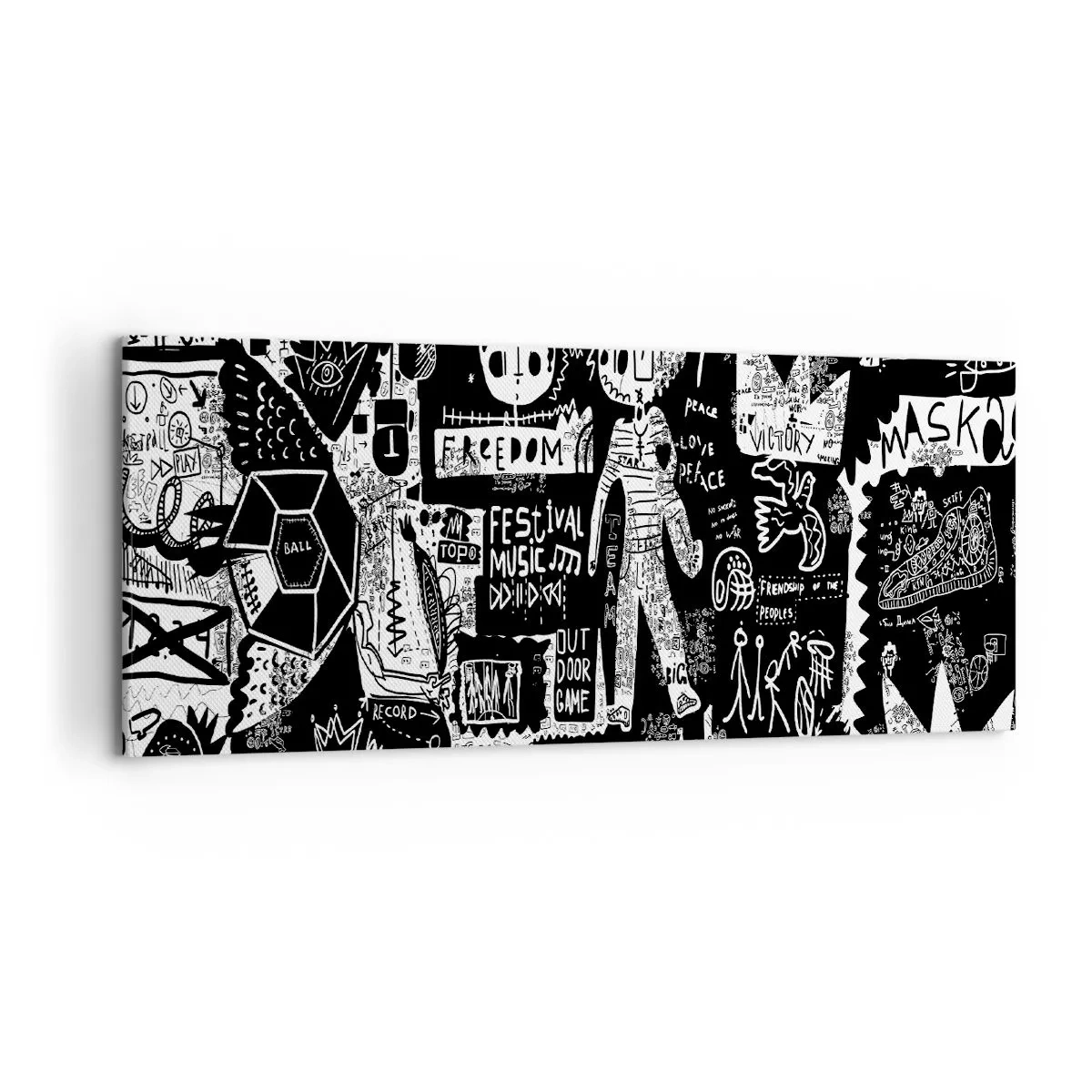 Canvastavla - Bild på duk - Unga själens rättigheter och glädje - 120x50 cm